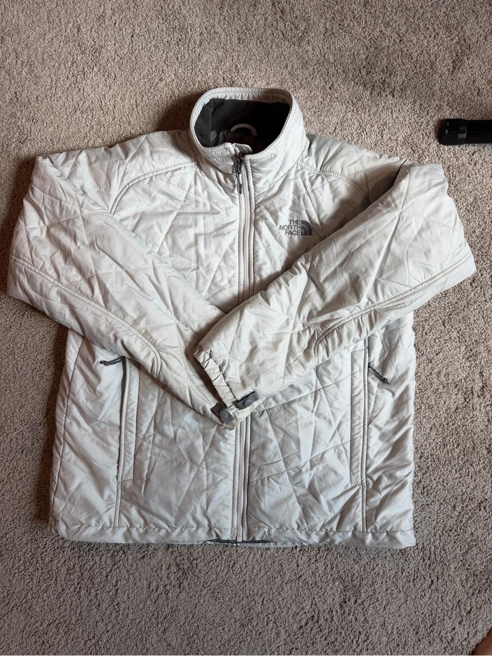 The North Face Women's Grey Lightweight Quilted Insulated Puffer Jacket ~ XL